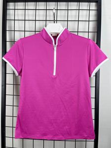 S200385-Women's  1/4  Zipper Fold neck Shirt