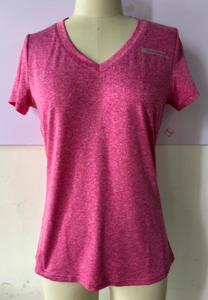 S230379-Women's V-neck short-sleeved T-shirt