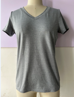 S230379-Women's V-Neck Short-Sleeved T-Shirt